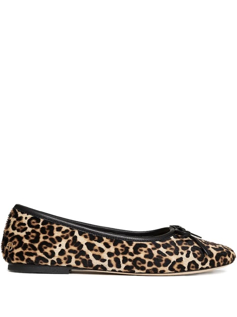 ANINE BING Jamie leopard-patterm flats - Brown - zdjęcie produktu nr 1