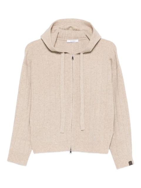 Max Mara ribbed knit hoodie - Neutrals - zdjęcie produktu nr 1