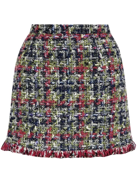 ETRO tweed-bouclé check mini skirt - Black - zdjęcie produktu nr 1