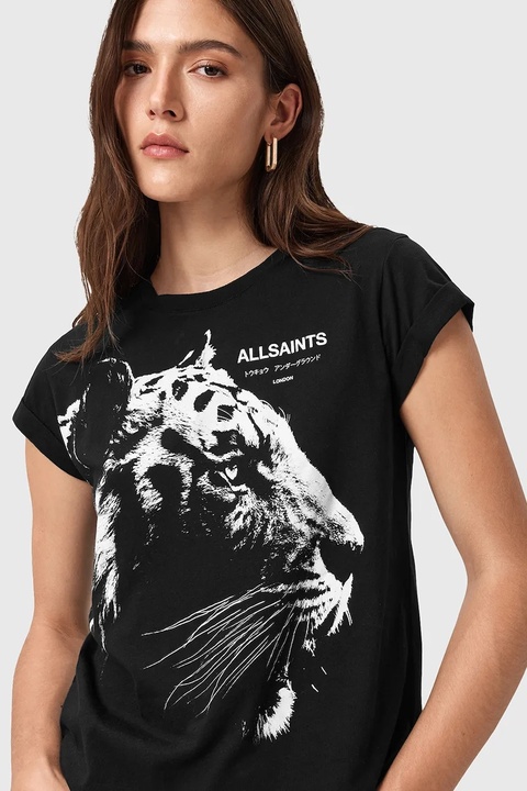 AllSaints t-shirt bawełniany IVANA damskie kolor czarny W038JD - zdjęcie produktu nr 2