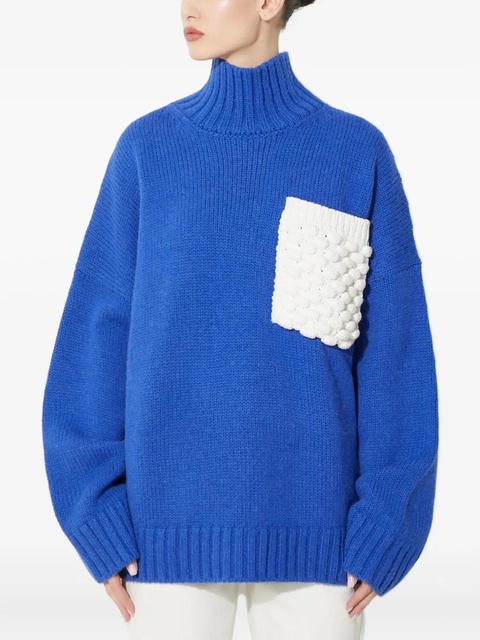JW Anderson pocket turtleneck sweater - Blue - zdjęcie produktu nr 1