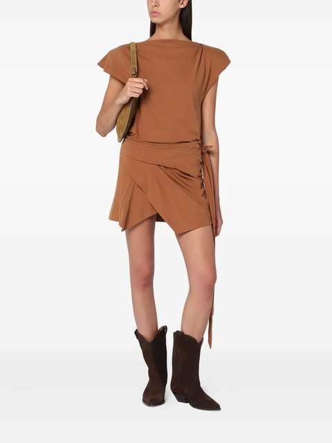 ISABEL MARANT wrap-effect mini dress - Brown - zdjęcie produktu nr 2