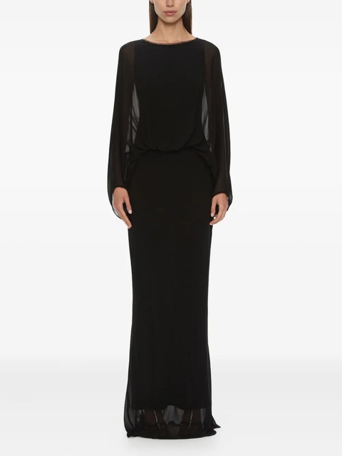 Christopher Esber lattice-lace silk maxi dress - Black - zdjęcie produktu nr 2