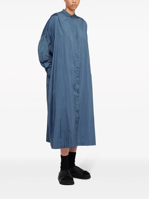 Jil Sander belted collarless midi shirt dress - Blue - zdjęcie produktu nr 2