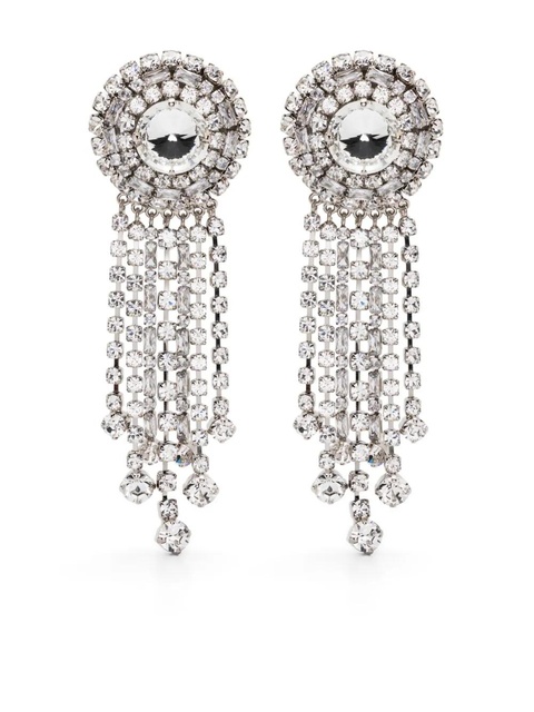 Alessandra Rich crystal-embellished dangle earrings - Silver - zdjęcie produktu nr 1