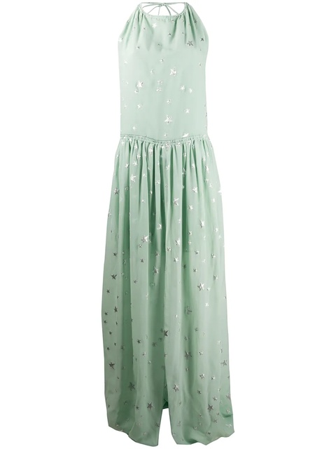 AMIRI front slit star print dress - Green - zdjęcie produktu nr 1