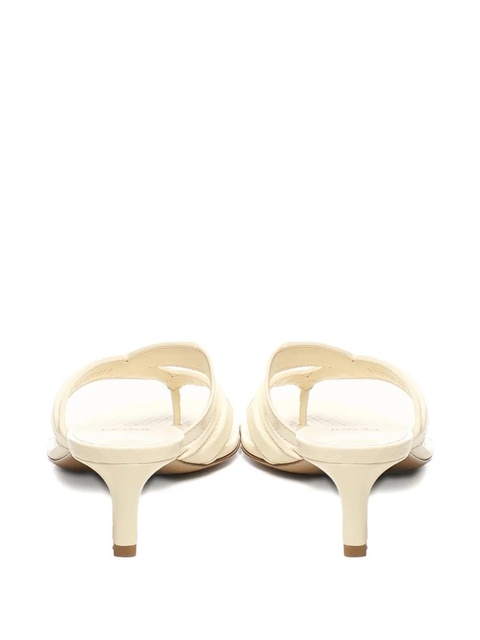 FENDI leather heeled sandals - Yellow - zdjęcie produktu nr 2