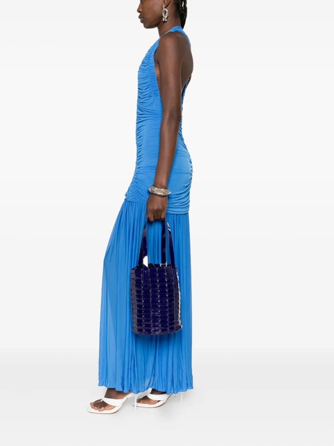 DRAGON DIFFUSION patent leather woven bucket bag - Purple - zdjęcie produktu nr 2