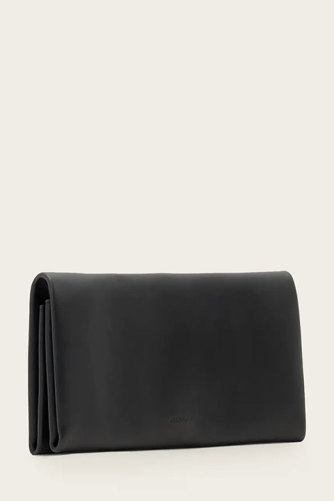 AllSaints portfel skórzany HARLUNA damski kolor czarny W208XD - zdjęcie produktu nr 1