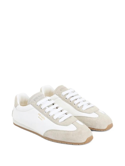 Prada lace-up leather sneakers - Neutrals - zdjęcie produktu nr 2