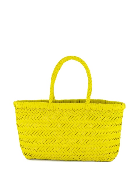 DRAGON DIFFUSION flat leather tote bag - Yellow - zdjęcie produktu nr 1