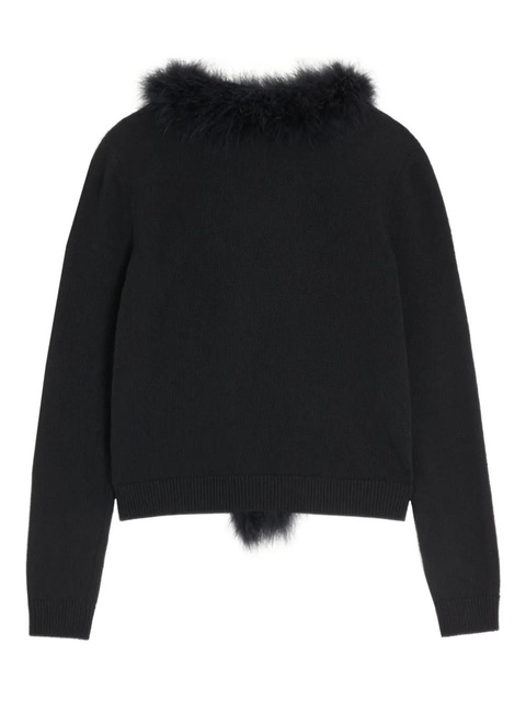 Valentino Garavani feather wool cardigan - Black - zdjęcie produktu nr 2