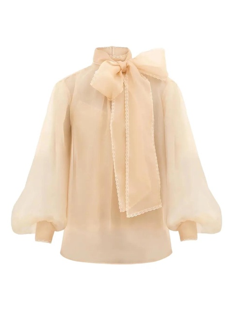 ZIMMERMANN Memento organza blouse - Neutrals - zdjęcie produktu nr 1