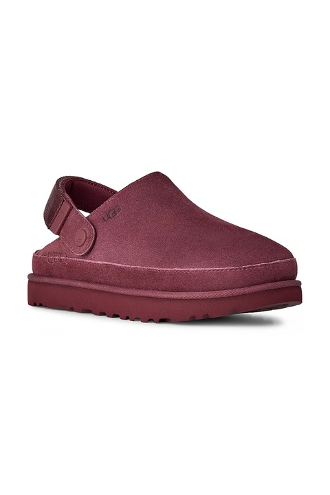 UGG klapki zamszowe Goldenstar Clog damskie kolor różowy 1138252.BTMG - zdjęcie produktu nr 2