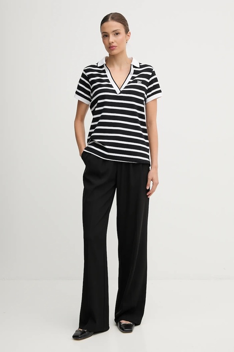 Pedro del Hierro polo damski kolor czarny 4532381 - zdjęcie produktu nr 2