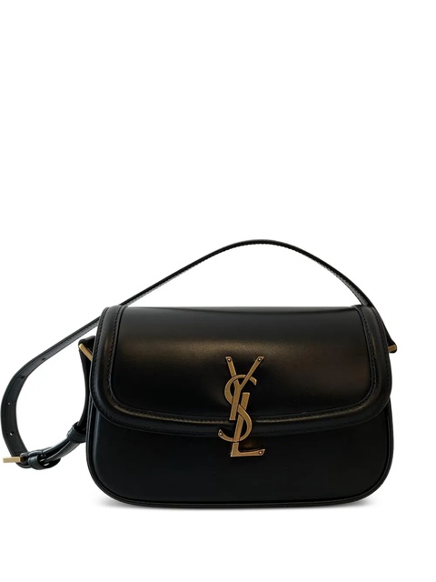 Saint Laurent mini logo-plaque shoulder bag - Black - zdjęcie produktu nr 1