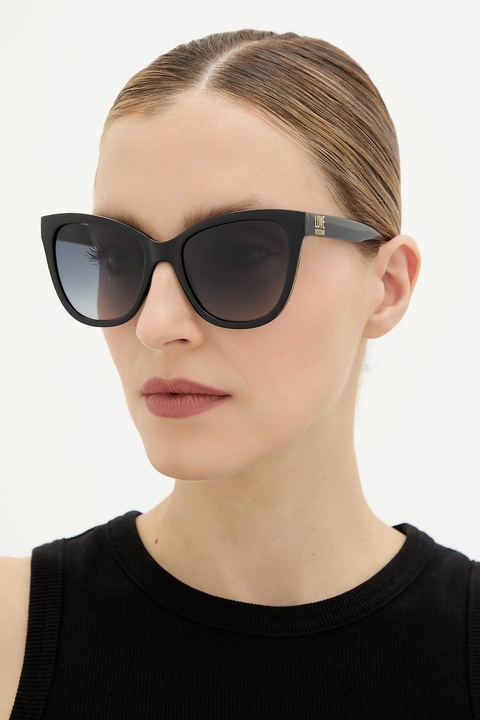 Love Moschino okulary przeciwsłoneczne damskie kolor czarny MOL097/S - zdjęcie produktu nr 1