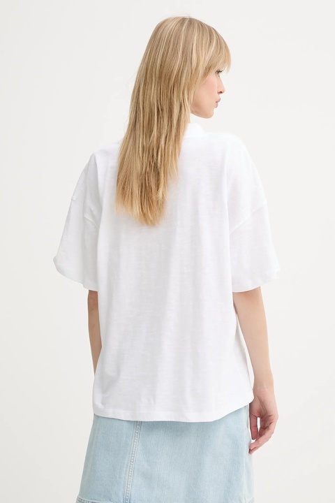 MUNTHE t-shirt bawełniany UDELLO damski kolor biały 255110025560 - zdjęcie produktu nr 2
