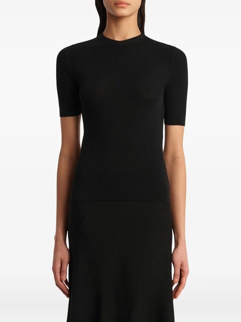 KHAITE Celina short-sleeved crew-neck T-shirt - Black - zdjęcie produktu nr 2