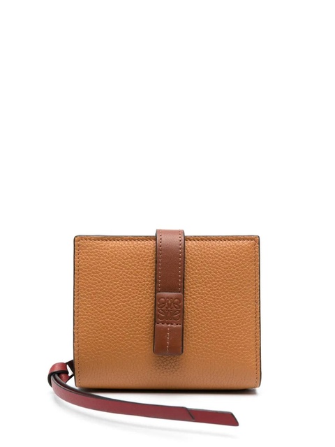 LOEWE trifold grained-leather wallet - Brown - zdjęcie produktu nr 1