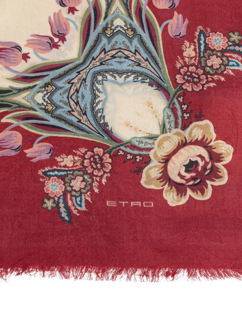 ETRO floral-print scarf - Red - zdjęcie produktu nr 1