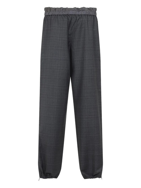 Miu Miu checked elasticated-waist track pants - Grey - zdjęcie produktu nr 2