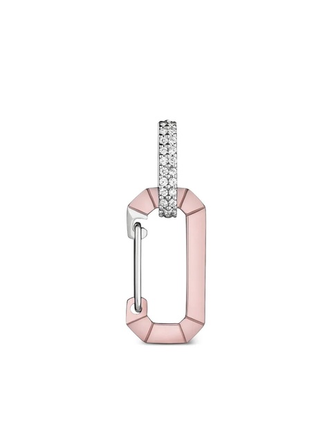 EÉRA 18K white gold small Chiara diamonds single earring - Pink - zdjęcie produktu nr 1