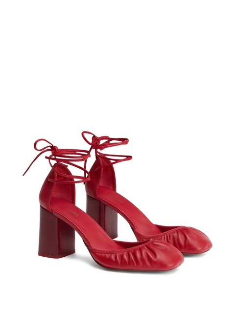 LEMAIRE 85mm Micro Ballerina 85 gathered-toe lace-up flats - zdjęcie produktu nr 2