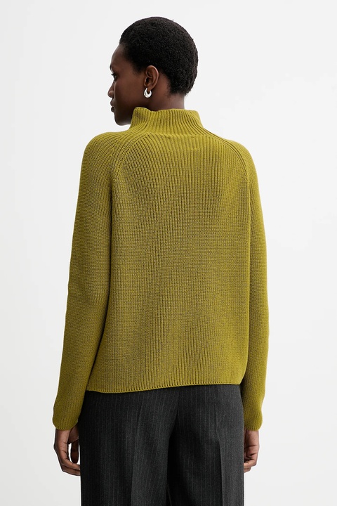 Marc O'Polo sweter bawełniany kolor zielony z półgolfem M09605960009 - zdjęcie produktu nr 2