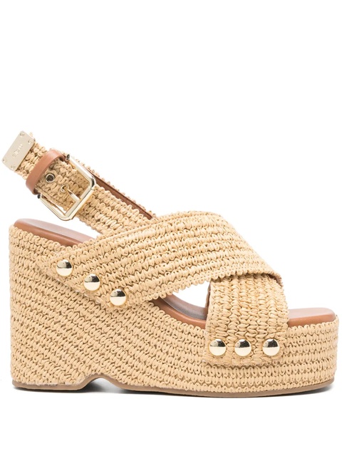 Maje 110mm woven sandals - Neutrals - zdjęcie produktu nr 1