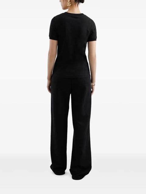 Dolce & Gabbana DG logo-embroidered jersey T-shirt - Black - zdjęcie produktu nr 2