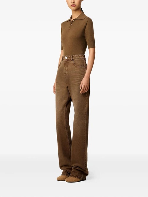 AMI Paris cotton large-fit jeans - Brown - zdjęcie produktu nr 1
