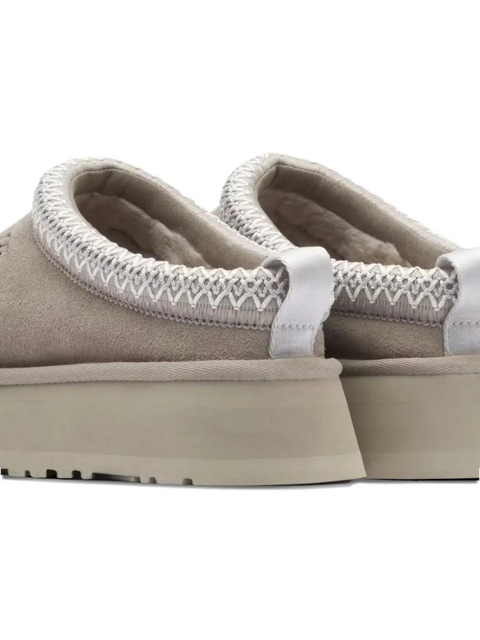 UGG Tazz platform-sole braided-trim slippers - Grey - zdjęcie produktu nr 2