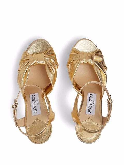 Jimmy Choo Heloise metallic-effect 120mm sandals - Gold - zdjęcie produktu nr 2