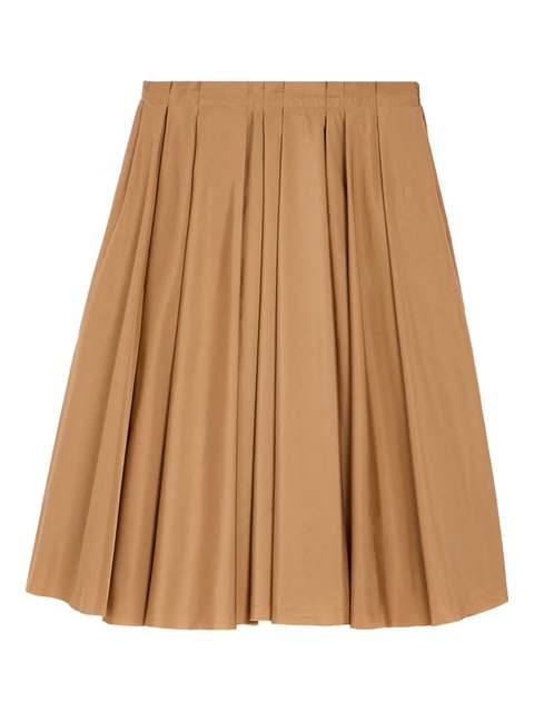 AMI Paris pleated midi skirt - Brown - zdjęcie produktu nr 1