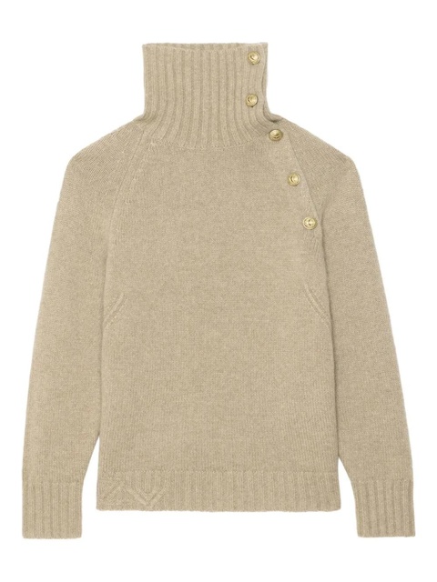 Zadig&Voltaire Moro button roll-neck sweater - Neutrals - zdjęcie produktu nr 1