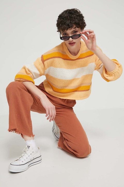 Billabong sweter Sol Time damski kolor żółty ABJSW00269 - zdjęcie produktu nr 2