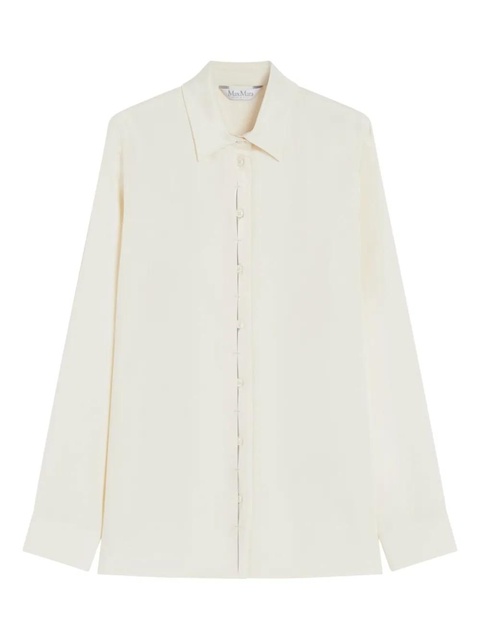 Max Mara button-down silk shirt - Neutrals - zdjęcie produktu nr 2