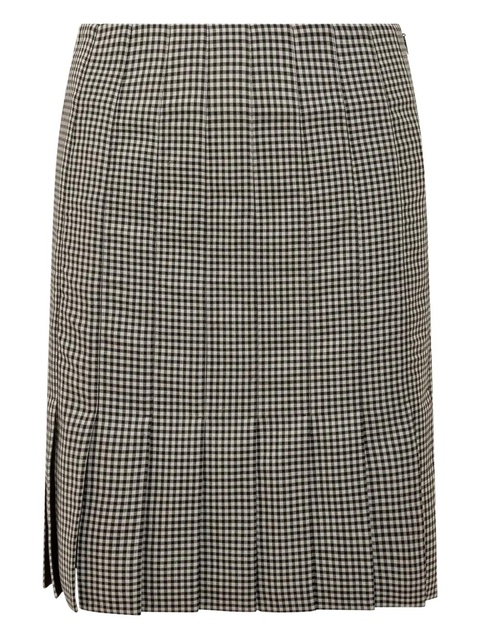 Ferragamo pleated gingham mini skirt - Black - zdjęcie produktu nr 1