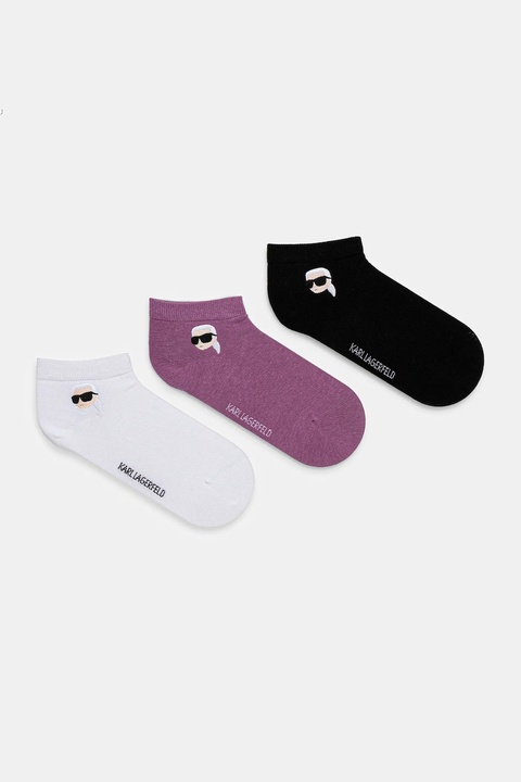 Karl Lagerfeld skarpetki K/IKON 3-pack kolor czarny A4W47036 - zdjęcie produktu nr 1
