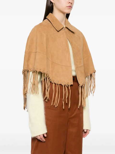 Maje fringed cape - Brown - zdjęcie produktu nr 2