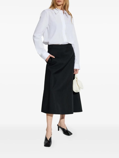 Jil Sander asymmetric midi skirt - Black - zdjęcie produktu nr 2