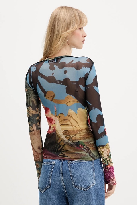 Desigual longsleeve DRAGON LACROIX kolor czarny 25WWTK39 - zdjęcie produktu nr 2