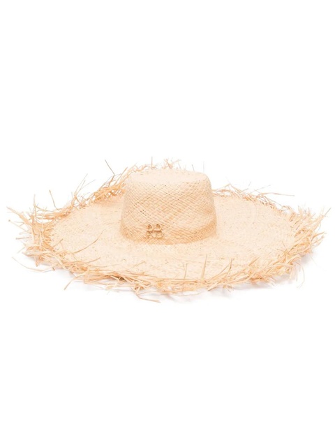 Ruslan Baginskiy fringed wide-brim straw hat - Neutrals - zdjęcie produktu nr 2