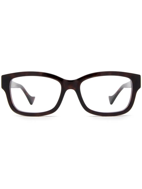 Gucci Eyewear rectangle-frame glasses - Brown - zdjęcie produktu nr 1