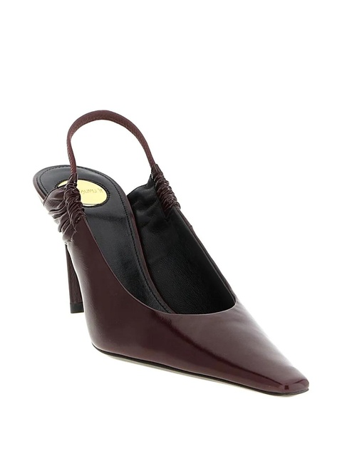 Saint Laurent 75mm Anne-Marie pointed-toe slingbacks - Red - zdjęcie produktu nr 2
