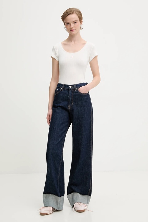 Tommy Jeans t-shirt damski kolor biały DW0DW21570 - zdjęcie produktu nr 2