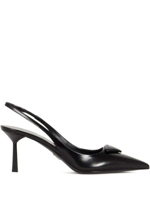 Prada 75mm pointed-toe slingback pumps - Black - zdjęcie produktu nr 1