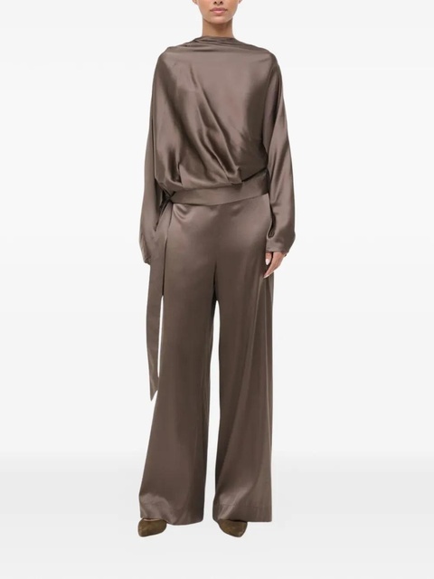 STAUD Phoebe silk top - Brown - zdjęcie produktu nr 2
