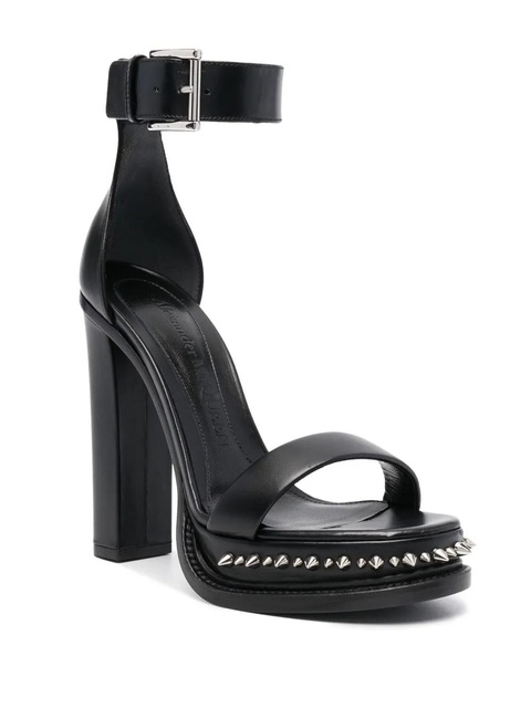 Alexander McQueen spiked-sole high-heel sandals - Black - zdjęcie produktu nr 1